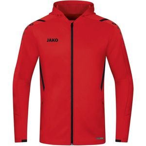 Jako - Teamlijn Challenge - Jas Met Cap - Zwart - Polyester Mix