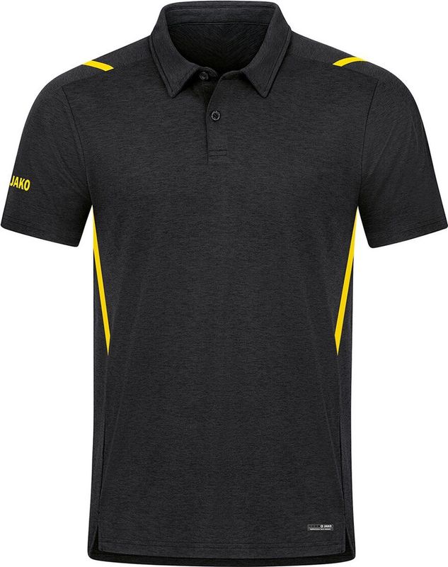 JAKO - Polo Challenge - Poloshirt - Zwart Gemêleerd-Rood