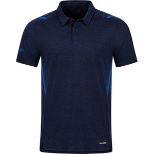 Jako Challenge Polo Heren - Marine Gemeleerd / Royal | Maat: S