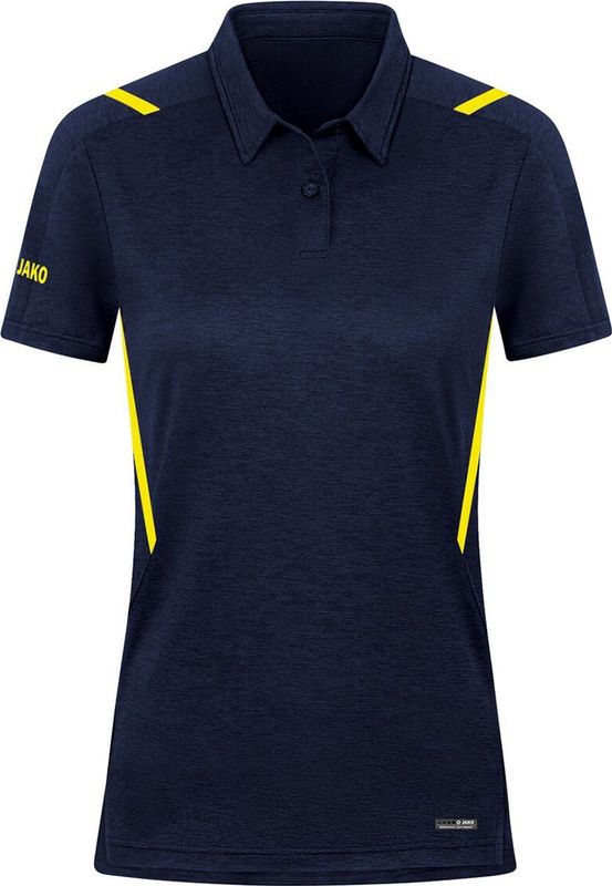 Jako - Challenge - Damespolo - Gemêleerd - Polyester-Stretch-Jersey