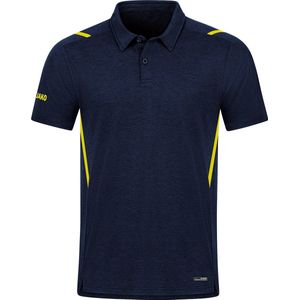 JAKO Poloshirt Challenge heren, marineblauw/neongeel