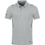 JAKO - Polo Challenge - Poloshirt - Lichtgrijs Gemêleerd-Antra Light - Maat 3XL