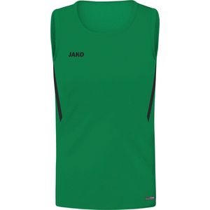 JAKO - Challenge - Tanktop - Groen/Zwart - Polyester Interlock, Ronde Hals, Verlengde Rug