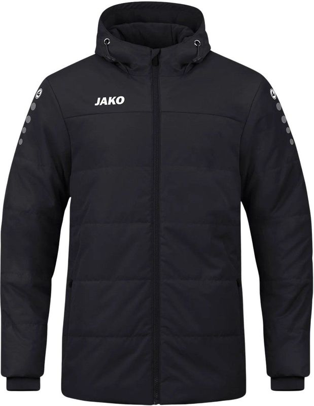 JAKO Coachjas Team Met Capuchon Kind Zwart