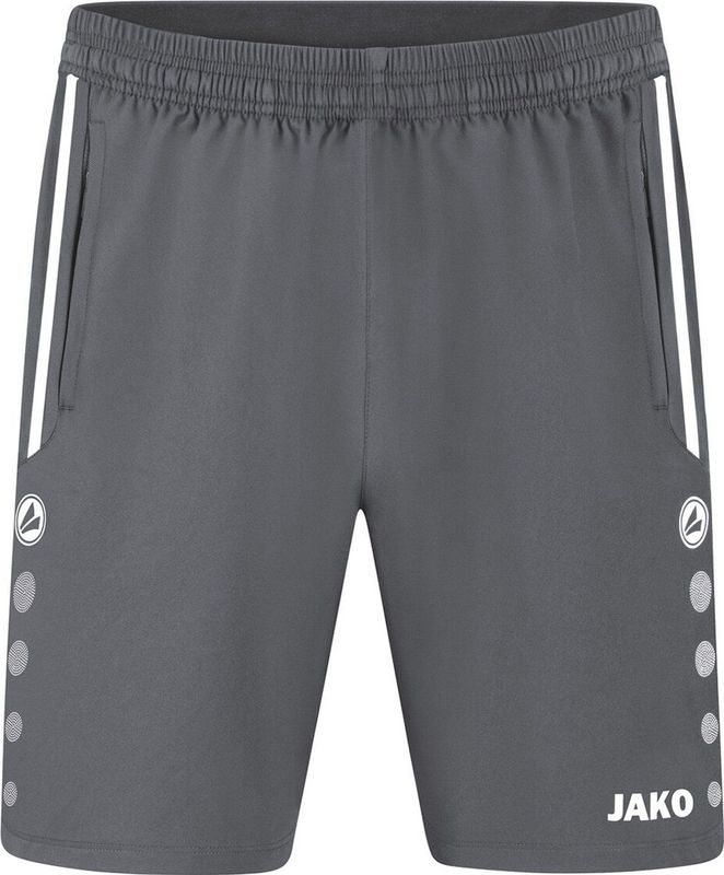 Jako - Short Allround - Grijze Voetbalshort Kids-128