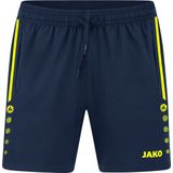 Jako - Allround Short - Kids Voetbalshort - Marineblauw/Fluogeel