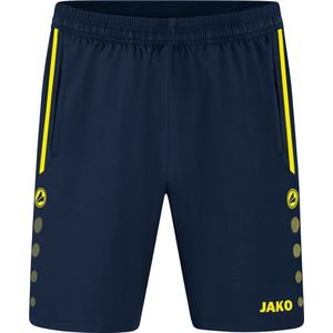 Jako - Allround Short - Kids Voetbalshort - Marineblauw/Fluogeel