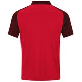 JAKO - Prestatiepoloshirt, Uniseks-Volwassene, Rood Zwart, 3XL