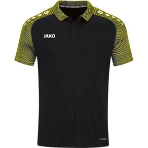 JAKO Polo Performance Kind Zwart-Zachtgeel Maat 164