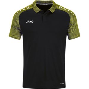 JAKO Polo Performance Zwart-Zachtgeel