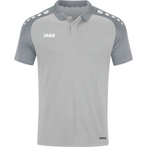 JAKO Performance Poloshirt voor heren, lichtgrijs/steengrijs