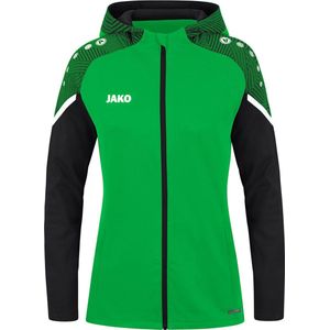 JAKO - Prestatiejack Met Capuchon, Dames, Zacht Groen/Zwart, 42