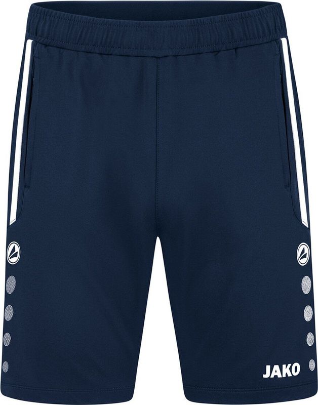 Jako - Allround - Trainingsshort - Marineblauw/Fluogeel - Kinderen