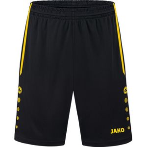 Jako Allround Short Kinderen - Zwart / Citroen | Maat: 116