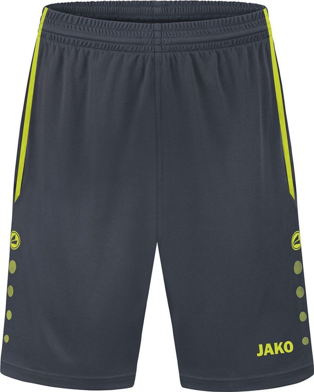 JAKO - Allround Sportbroek, Uniseks-Kind, Antraciet/Citroen, 116