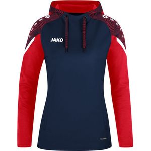 JAKO Performance Hoodie, marineblauw/rood, maat 38, dames, marineblauw/rood, 38, Navy/Rood