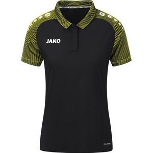 JAKO Polo Performance Dames Zwart-Zachtgeel