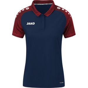 JAKO Polo Performance Dames Marine-Rood