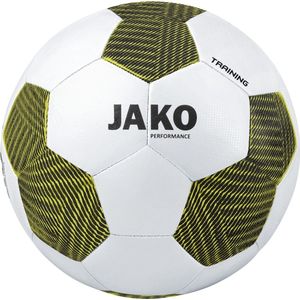 JAKO Trainingsbal Striker 2.0 Wit-Zwart-Zacht-Geel (Maat 4)