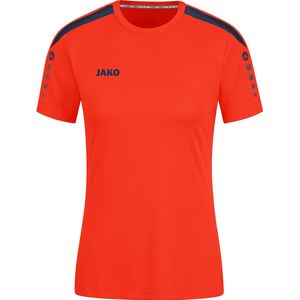 Jako - Power Shirt - Korte Mouw - Oranje - Marine - Dames