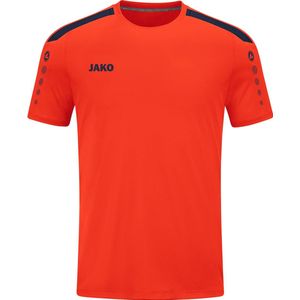 Jako - Power Shirt - Korte Mouw - Flame / Marine - 100% Gerecycled Polyester