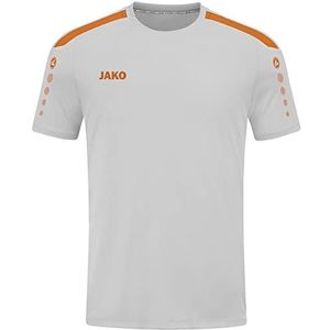 JAKO - Power Shirt - Korte Mouw - Grijs - Fluo Oranje - Kinderen