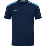 Jako - Power Shirt - Korte Mouw - Marine / Hemelsblauw - 100% Gerecycled Polyester