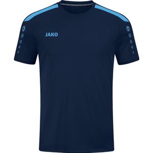Jako - Power Shirt - Korte Mouw - Marine / Hemelsblauw - 100% Gerecycled Polyester