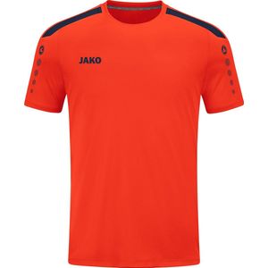 JAKO Shirt Power Korte Mouw Oranje-Marine Maat S