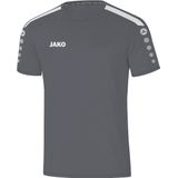 Jako - Power Shirt Korte Mouw - Steengrijs - Heren Sportshirt