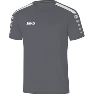 Jako - Power Shirt Korte Mouw - Steengrijs - Heren Sportshirt
