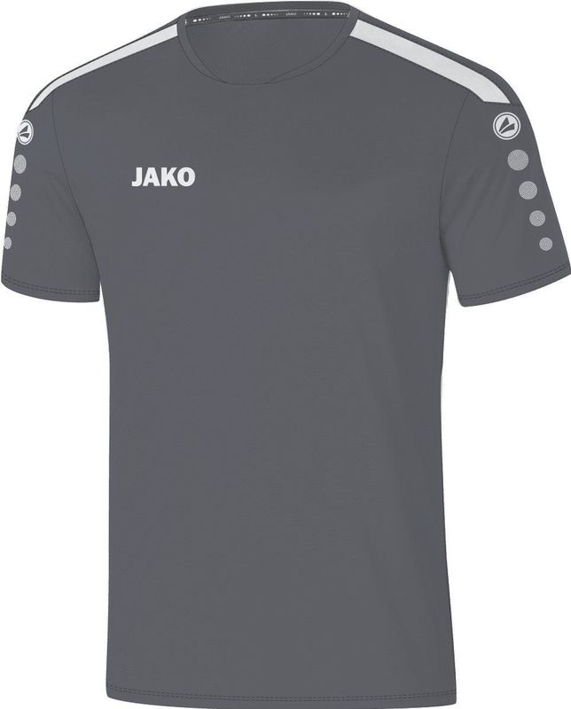 Jako - Power Shirt Korte Mouw - Steengrijs - Heren Sportshirt