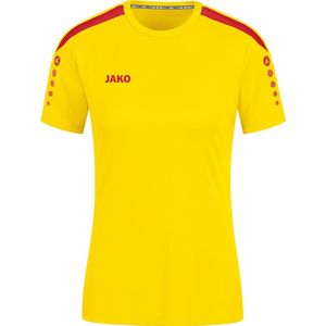 JAKO - Jersey Power (Korte Mouw), Dames, Citroen/Rood, 34