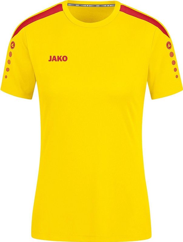 JAKO Shirt Power Korte Mouw Geel-Blauw