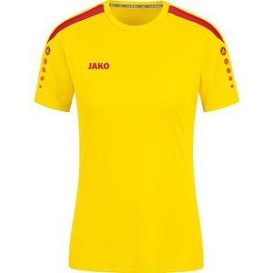 JAKO Shirt Power Korte Mouw Dames Geel-Rood