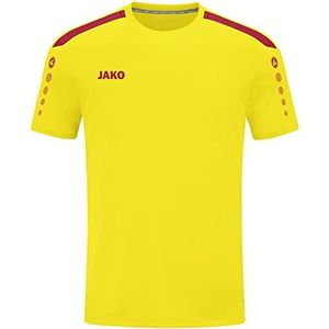 Jako - Power Shirt Korte Mouw - Geel/Rood - Sportshirt - Kinderen
