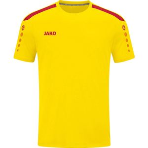 Jako Power Shirt Korte Mouw Heren - Geel Rood