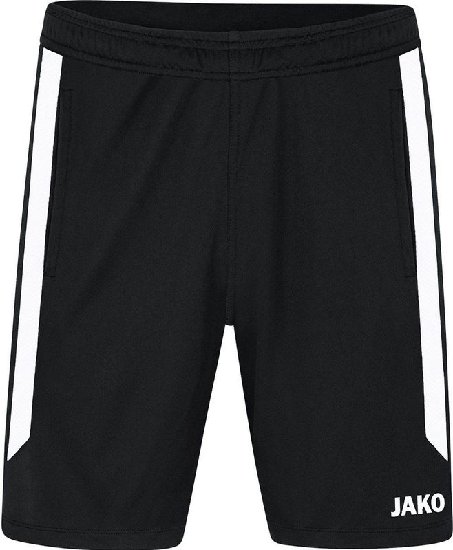Jako - Power Korte Broek - Zwart / Wit - Polyester - Extra Diepe Zijzakken