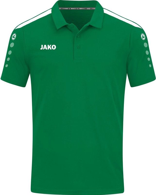 JAKO - Power Polo - Poloshirt - Groen - 70% (Bio) Katoen, 30% (Gerecycled) Polyester