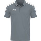 JAKO - Power Polo - Poloshirt - Grijs - 70% Bio Katoen, 30% Gerecycled Polyester