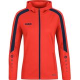 JAKO Power Jas met Capuchon Dames Oranje-Marine