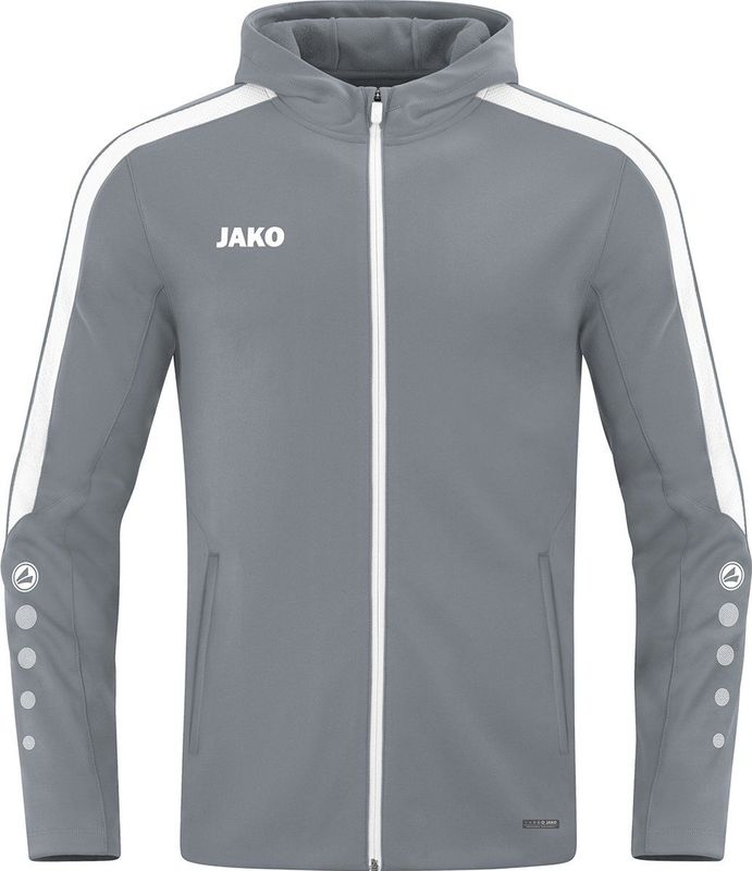 Jako - Power Jas Met Kap - Steengrijs - Dames