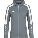 Jako - Power - Jas - Steengrijs - 100% Polyester, Fleece Binnenzijde