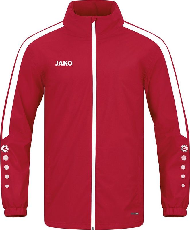 Jako - Power - Regenjas - Rood - Waterafstotend, 100% Polyester, Wind- en Waterdicht