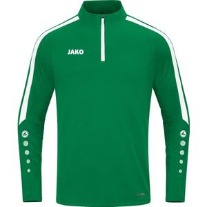 Jako Power Ziptop Heren - Sportgroen Wit
