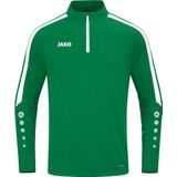 Jako Power Ziptop Kinderen - Sportgroen Wit