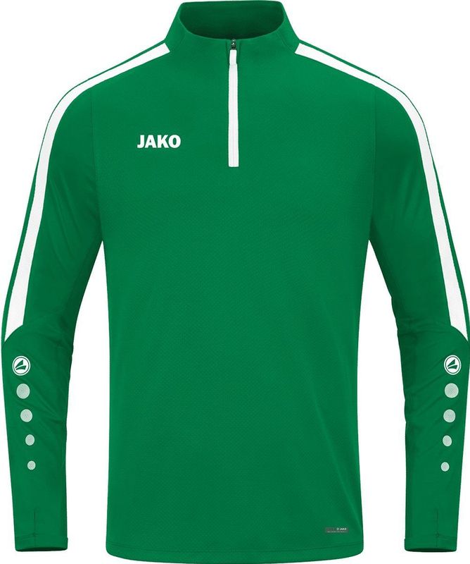 Jako Power Ziptop Kinderen - Sportgroen Wit