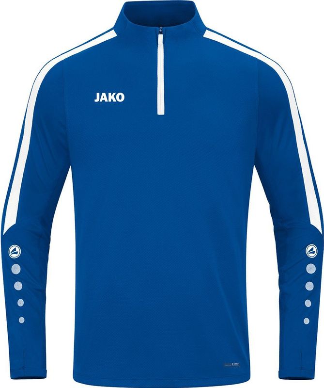 Jako Power Ziptop Heren - Royal Wit