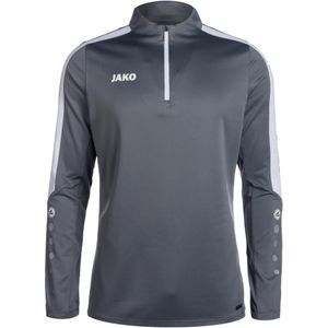 Jako Power Ziptop Heren - Steengrijs Wit