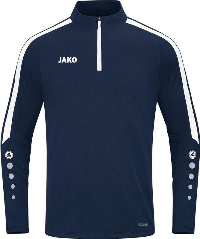 Jako Power Ziptop Heren - Marine Wit